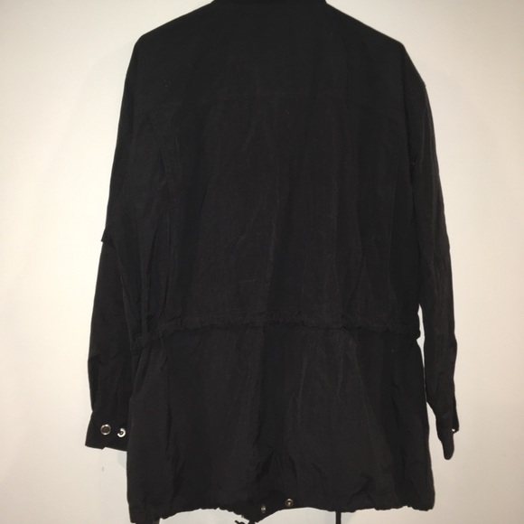 Andy Johns black Nylon jacket windbreaker NWT vtg - Picture 5 of 5